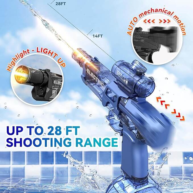 HydroBlaze X – Pistola de Agua LED de Alto Poder