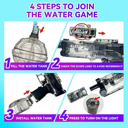 HydroBlaze X – Pistola de Agua LED de Alto Poder