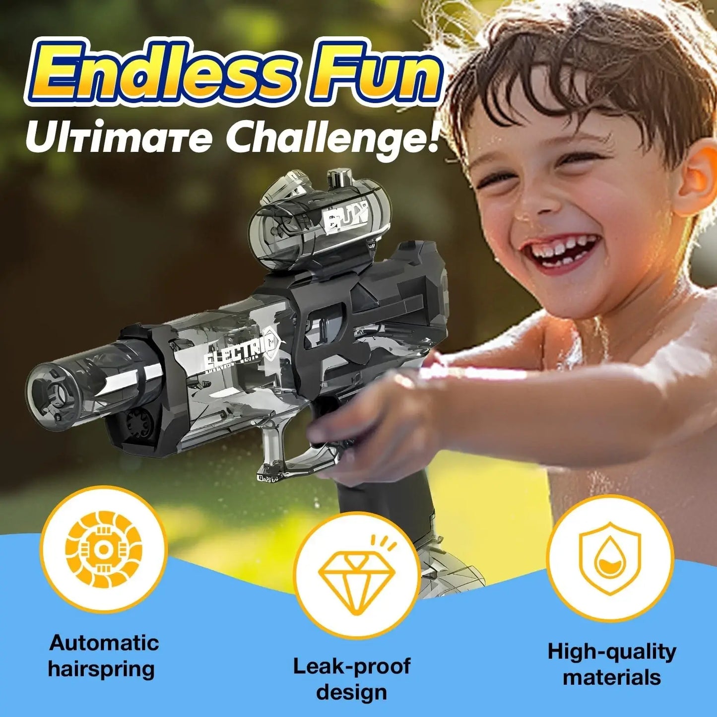 HydroBlaze X – Pistola de Agua LED de Alto Poder